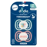 Dodie Extra: 2 Symmetrical Anatomical Pacifiers + 18 Months