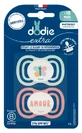 Dodie Extra: 2 chupetes anatómicos simétricos + 18 meses