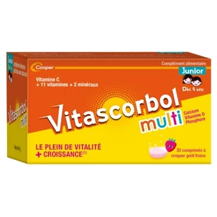 Vitascorbol Multi Junior 30 Comprimés à Croquer