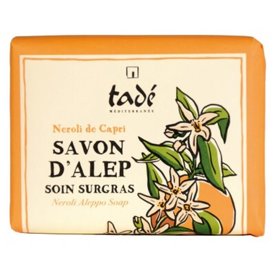 Jabón de Alepo Tadé, fórmula nutritiva con neroli de Capri, 100 g