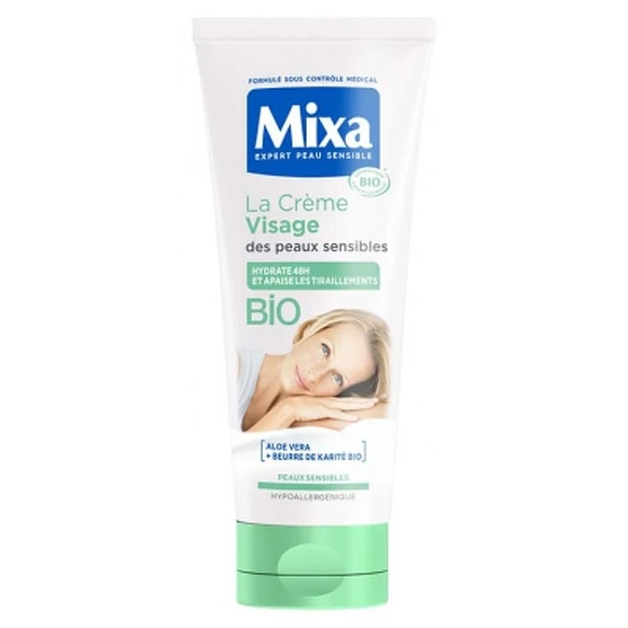 Crema facial ecológica Mixa para piel sensible, 100 ml