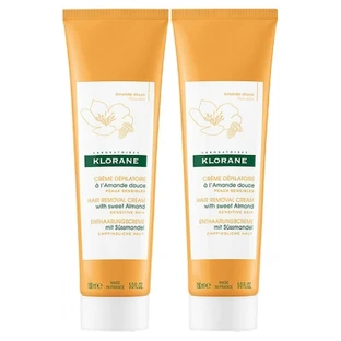 Crema depilatoria de almendra dulce de Klorane, paquete de 2 (150 ml cada una)