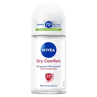 Nivea Dry Comfort Dual Protect 72-Stunden-Antitranspirant-Deodorant als Roll-on, 50 ml