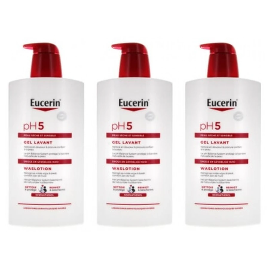 Eucerin pH5 Reinigingsgel, 1 l, set van 3