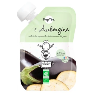 Popote Gourde biologische auberginepuree voor baby's, vanaf 4–6 maanden, 120 g
