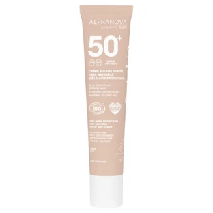 Alphanova Sun, crema solar con tono dorado, SPF 50+, orgánica, 40 g