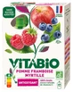 Vitabio: manzana, frambuesa y arándanos ecológicos, 4 bolsitas de 100 g cada una