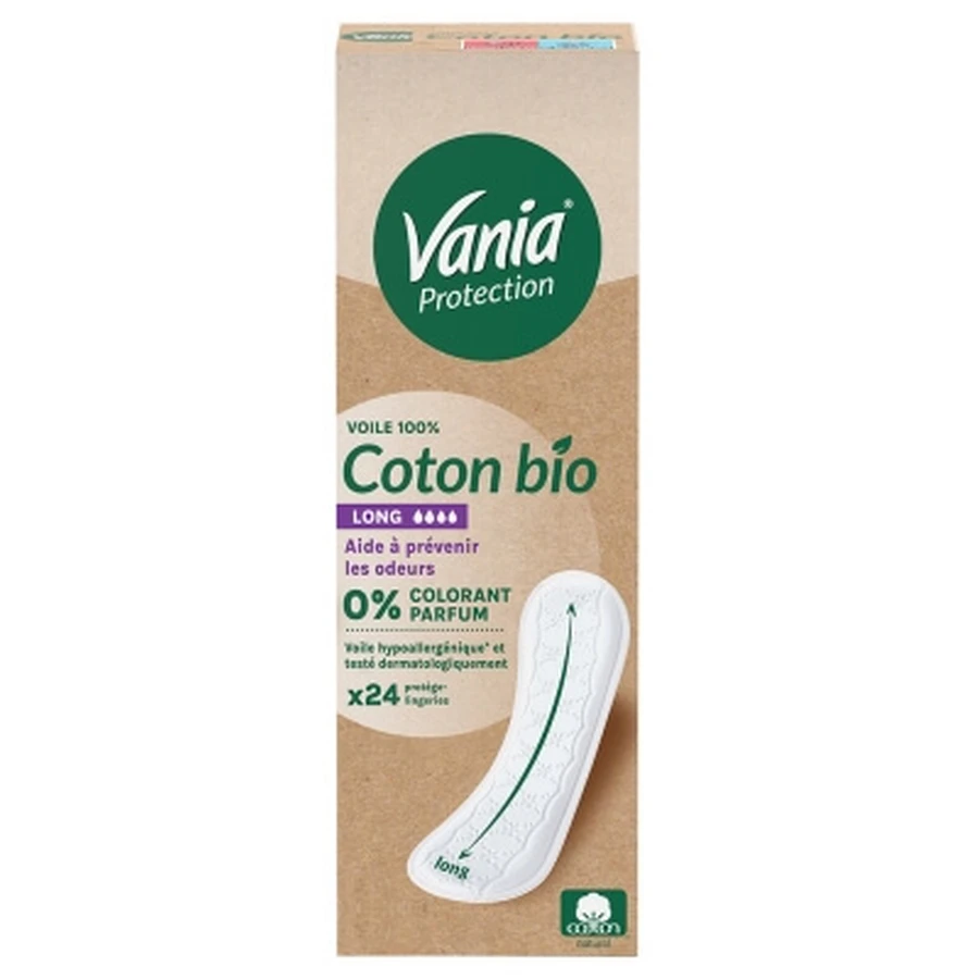 Vania Protection Coton Bio Long 24 Protège-Lingeries