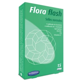 Orthonat Flora Flash for Normal Bowel Movements, 15 Capsules
