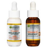 Garnier SkinActive Vitamine C Sérum Éclat Anti-Taches 30 ml + Vitamine C Sérum Nuit Booster d'Éclat 30 ml