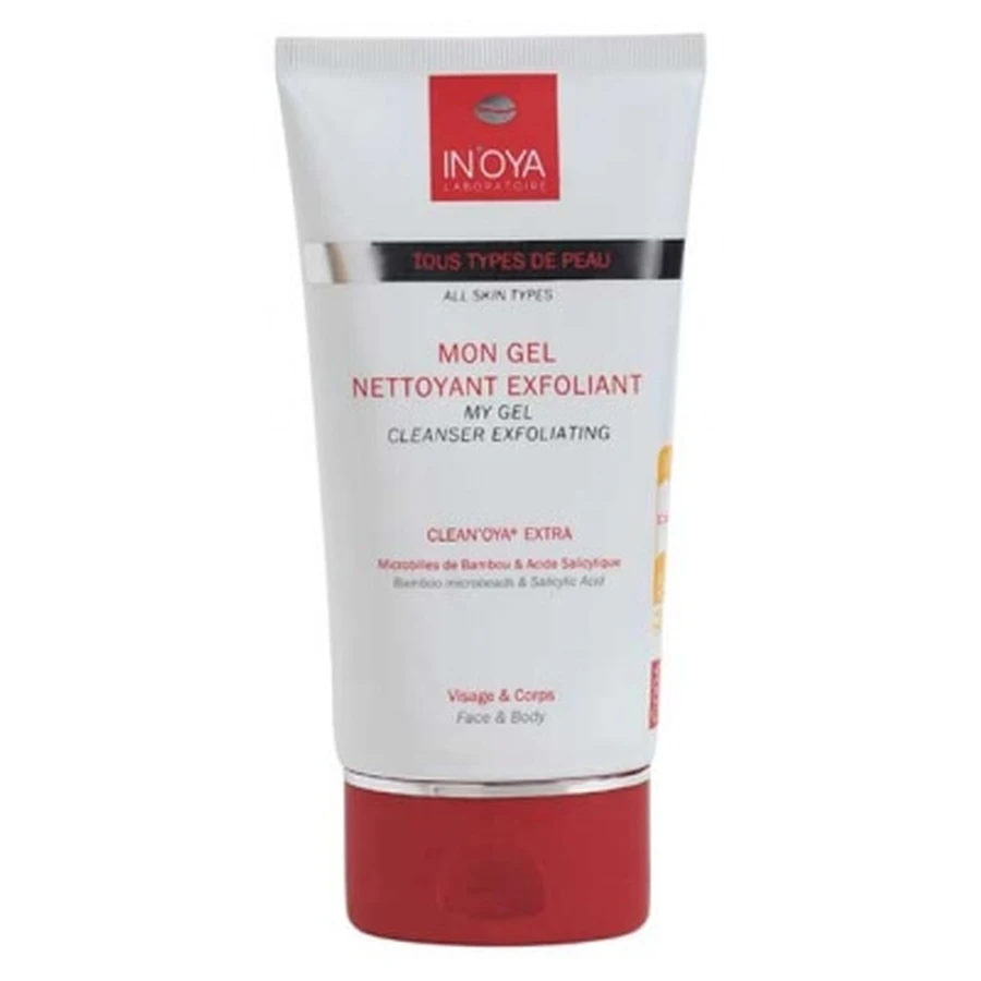 Gel limpiador exfoliante «In'Oya Clean'Oya Extra Mon» para rostro y cuerpo, apto para todo tipo de pieles, 150 ml