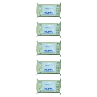 Mustela composteerbare geparfumeerde reinigingsdoekjes, verpakking van 5 x 60 doekjes