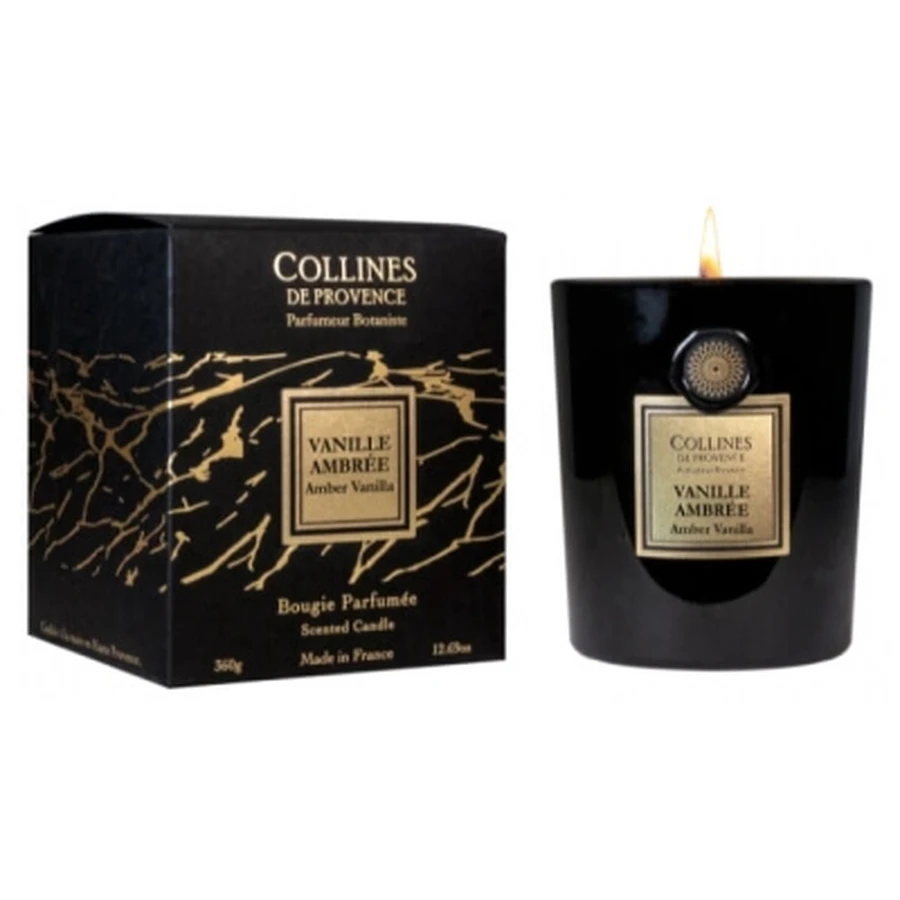 Collines de Provence Fleurs & Écorces Bougie Vanille Ambrée 360 g