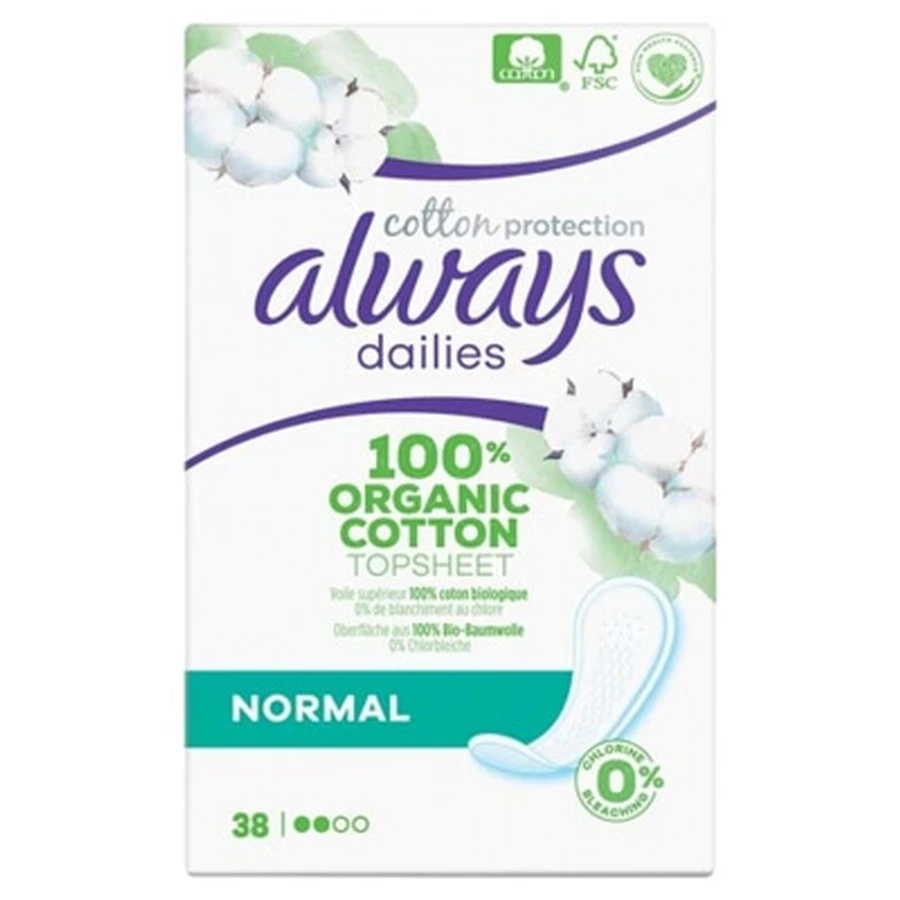 Always Dailies Cotton Protection Normal 38 Panty Liners