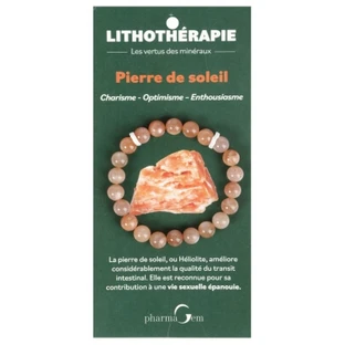 PharmaGem Crystal Therapy Sunstone Bracelet, 8 mm