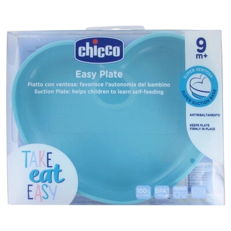 Chicco Silikon-Teller in Herzform mit Saugnapf, ab 9 Monaten