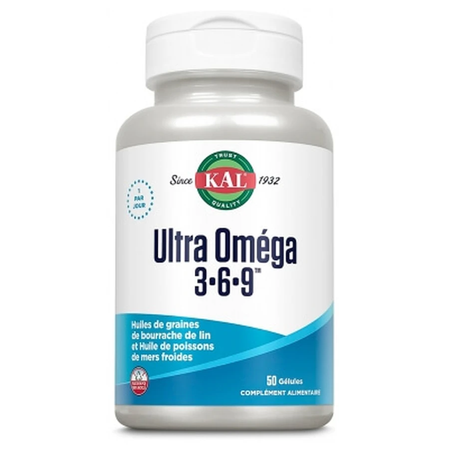 Kal Ultra Omega 3-6-9, 50 cápsulas