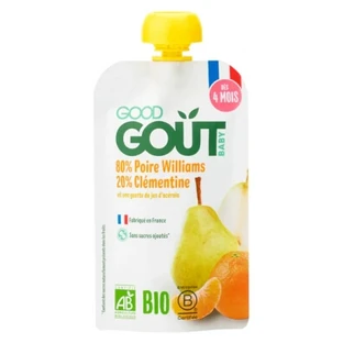 Good Goût Williamsbirne und Clementine, Bio, für Babys ab 4 Monaten, 120 g