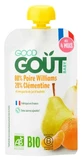 Good Goût Williams Pear and Clementine, Organic, for Babies 4 Months and Up, 120 g