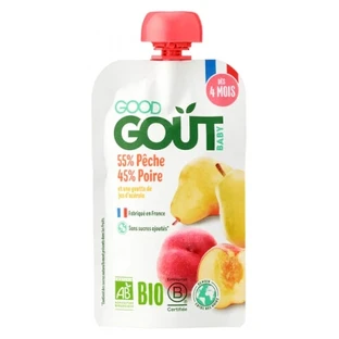 Good Goût Perzik-Peer, biologisch, voor baby’s vanaf 4 maanden, 120 g