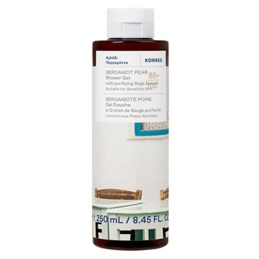 Gel de ducha de bergamota y pera de Korres, 250 ml