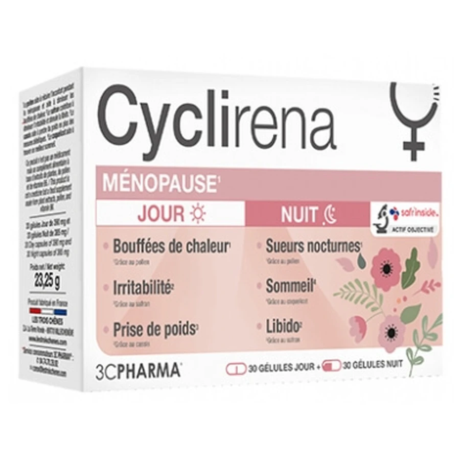 3C Pharma Cyclirena Menopause 60 Capsules