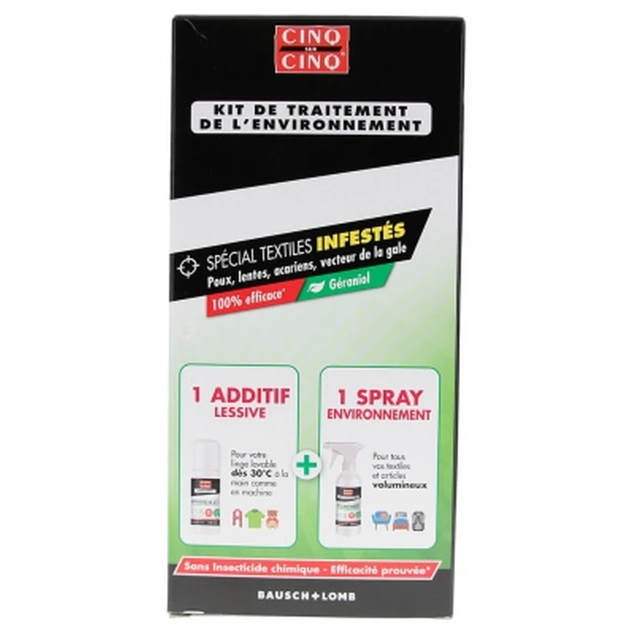 Cinq sur Cinq Natura – Kit de tratare a mediului, special pentru textile infestate
