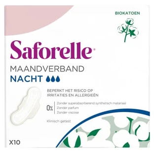 Saforelle nachtmaandverband, 10 stuks