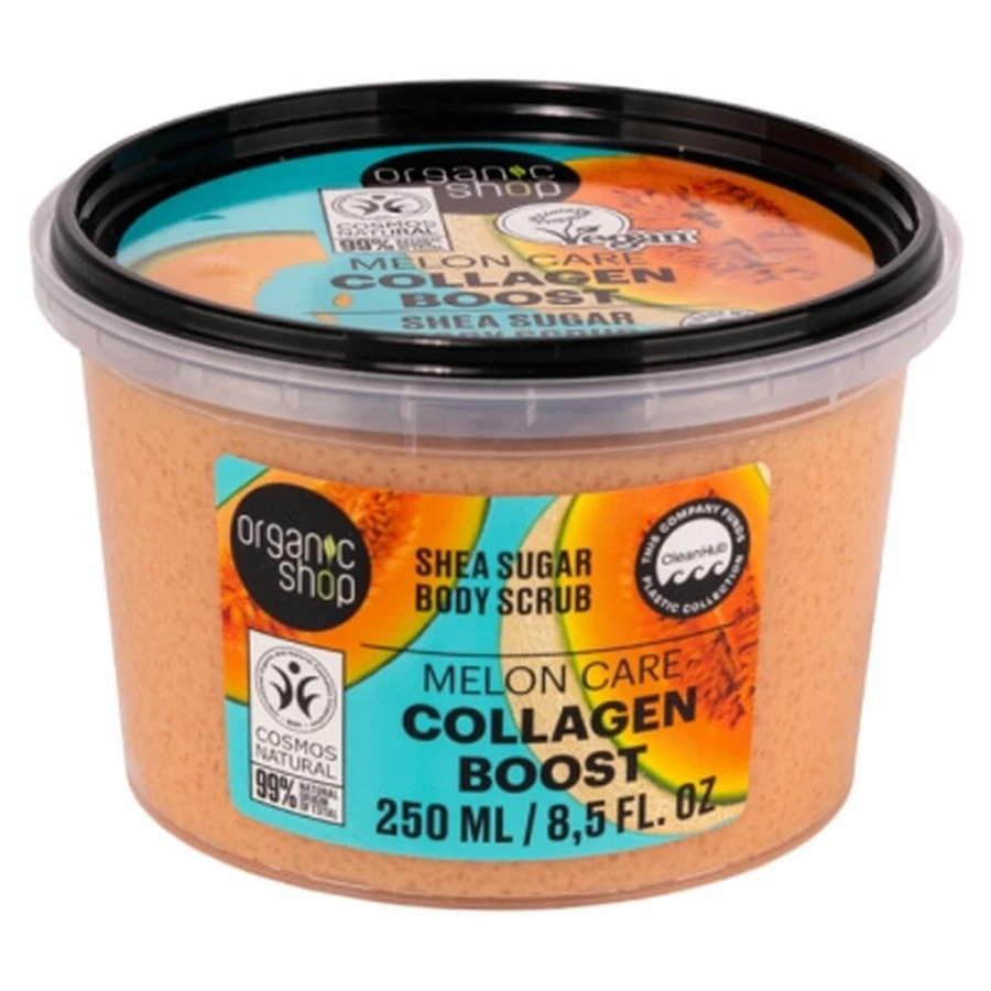 Organic Shop Collagen Boost Melon Body Scrub, 250 ml