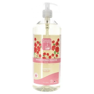 Champú y gel de baño de rosas ecológico «Simply Bio», 1 L