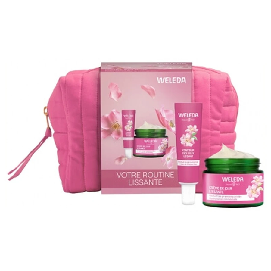 Weleda Hagebutten-Glättende Tagescreme 40 ml + Hagebutten-Glättende Augencreme 12 ml – Gratis-Geschenkset