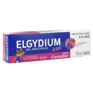 Elgydium Kids Gel Dentifrice Protection Caries 3/6 Ans 50 ml - Arôme : Grenadine
