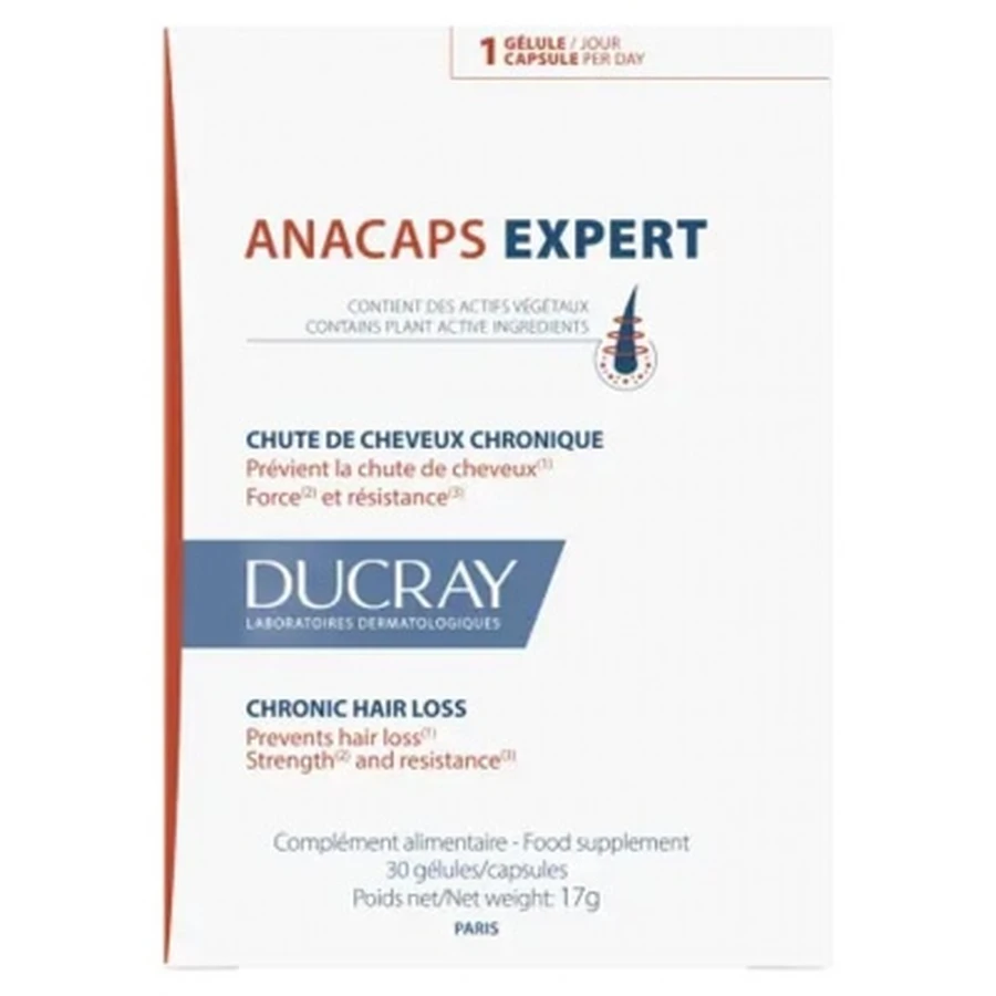 Ducray Anacaps Expert gegen chronischen Haarausfall, 30 Kapseln