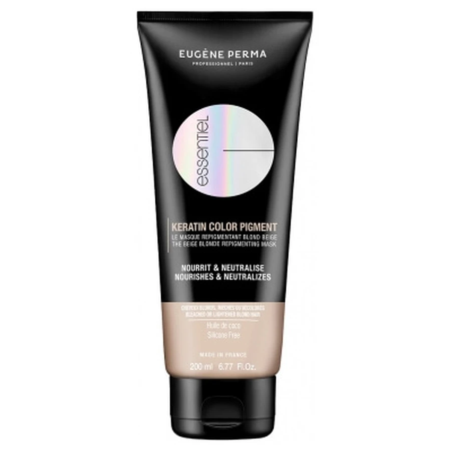 Eugène Perma Professional Eugène Perma Essentiel Mascarilla repigmentante con pigmentos de queratina, Beige rubio, 200 ml