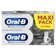 Pasta de dientes Oral-B 3D White Advanced Charcoal Luxury, paquete de 2 (75 ml cada una)
