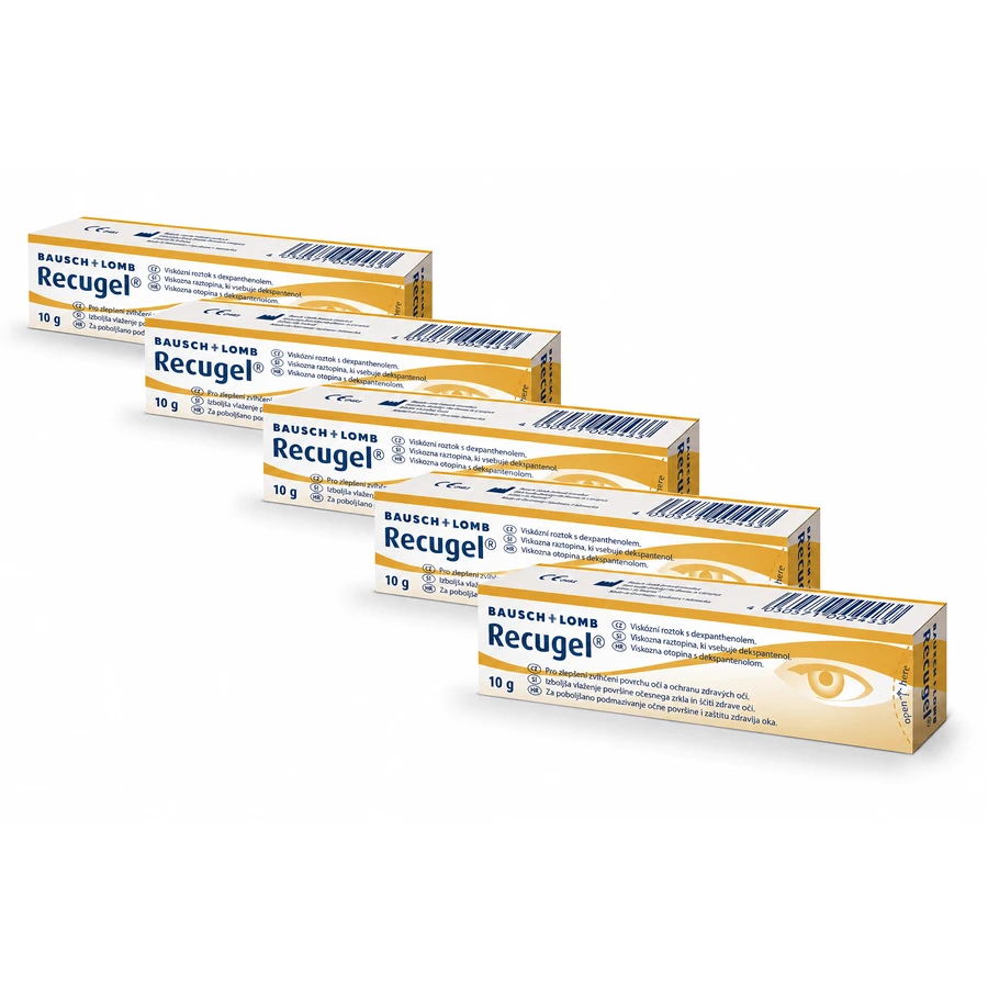 Gel ophtalmique Recugel 5 x 10 g, Bausch & Lomb