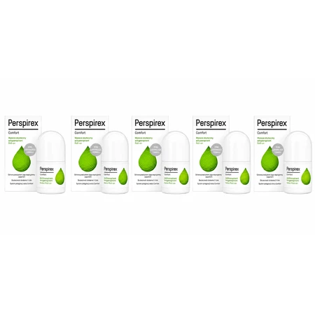 Perspirex Comfort 5 x 20 ml, déodorant anti-transpiration à bille