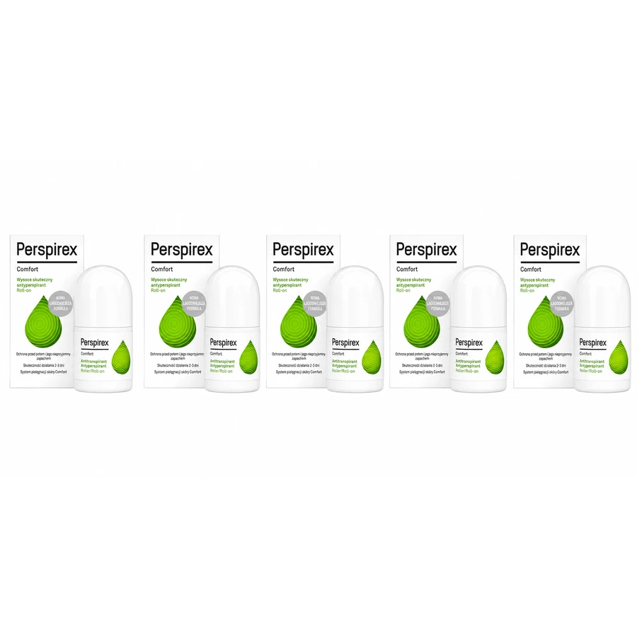 Perspirex Comfort 5 x 20 ml, déodorant anti-transpiration à bille