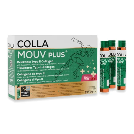 CollaMouv Plus Colágeno, Glucosamina y Condroitina (Bebida concentrada) 14 x 25 ml, BHW Bayerische Heilmittel
