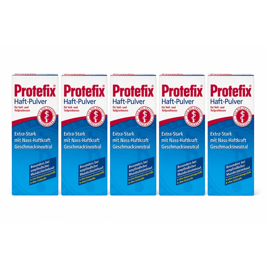 Protefix Adhesive Powder, 5 x 50 g