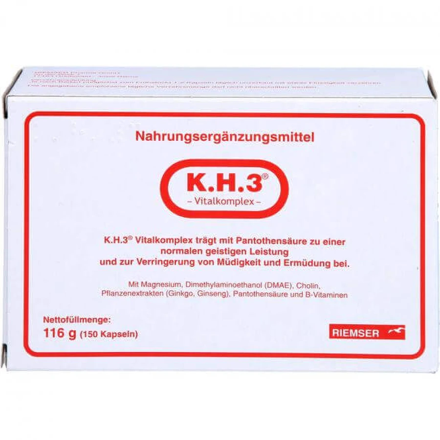 K.h.3 Vital Complex Cápsulas, 2 x 150 cápsulas