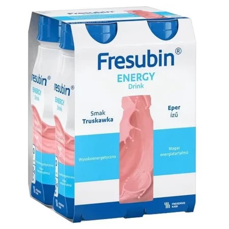 Fresubin Energy Fibre, boisson énergétique à la fraise, 4 x 200 ml, Fresenius Kabi