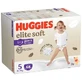Pañal Elite Soft, No. 5, 12-17 kg, 68 pzs, Huggies