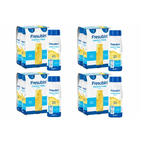 Fresubin Energy Fibre, bebida energética con sabor a plátano, 16 x 200 ml, Fresenius Kabi