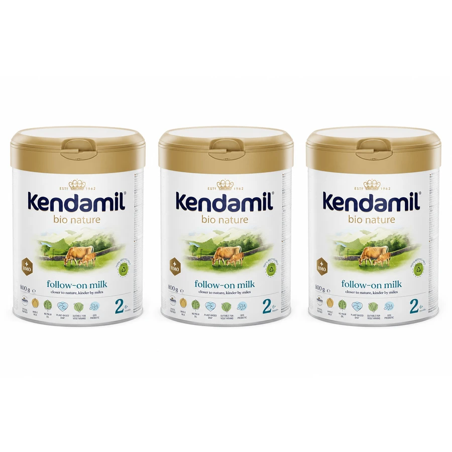 Kendamil Bio Nature 2 HMO+, 6 months and older, 3x800 g, Kendal Nutricare