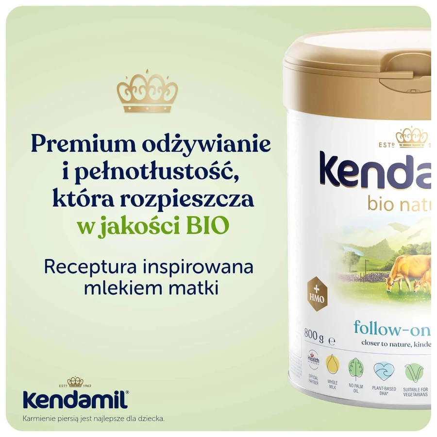 Kendamil Bio Nature 2 HMO+, 6 months and older, 3x800 g, Kendal Nutricare