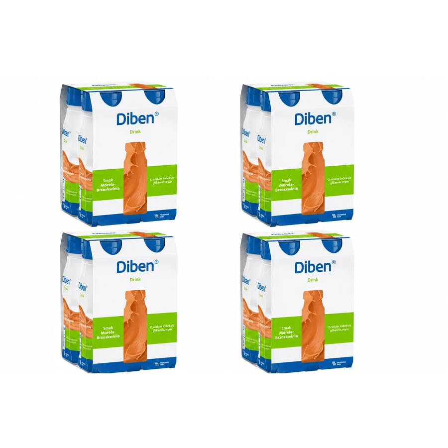 Diben Drink with apricot and peach flavor, 16x200 ml, Fresenius Kabi