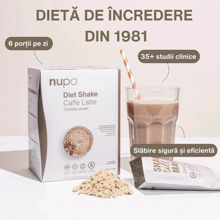 Caffe Latte Diät-Shake, 12 Beutel à 32 g, Nupo