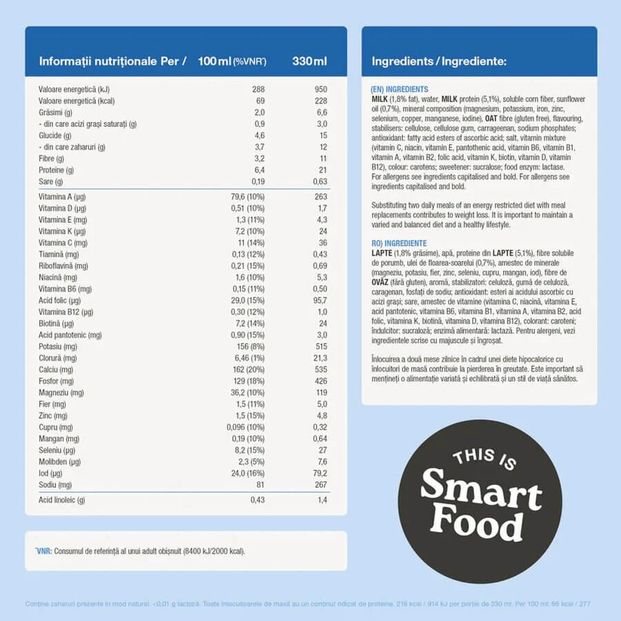 One Meal-shake met vanillesmaak, 330 ml, Nupo
