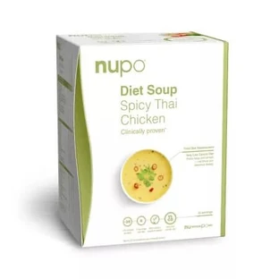 Soupe diététique : soupe thaïlandaise épicée au poulet, 12 sachets de 32 g, Nupo